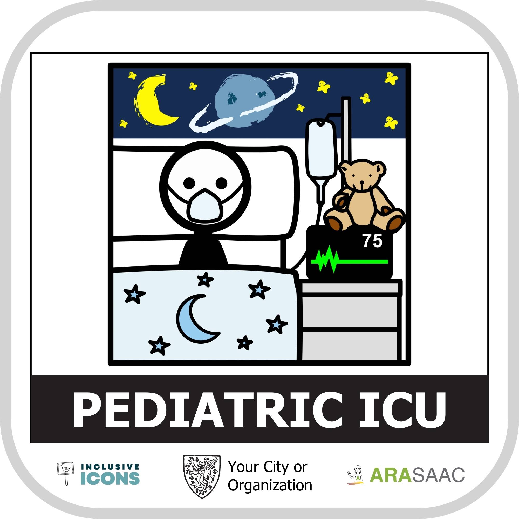 Cognitively accessible Pediatric ICU sign